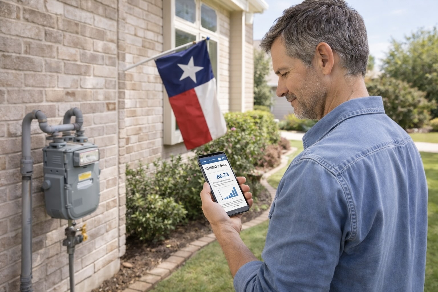 average natural gas bill texas household