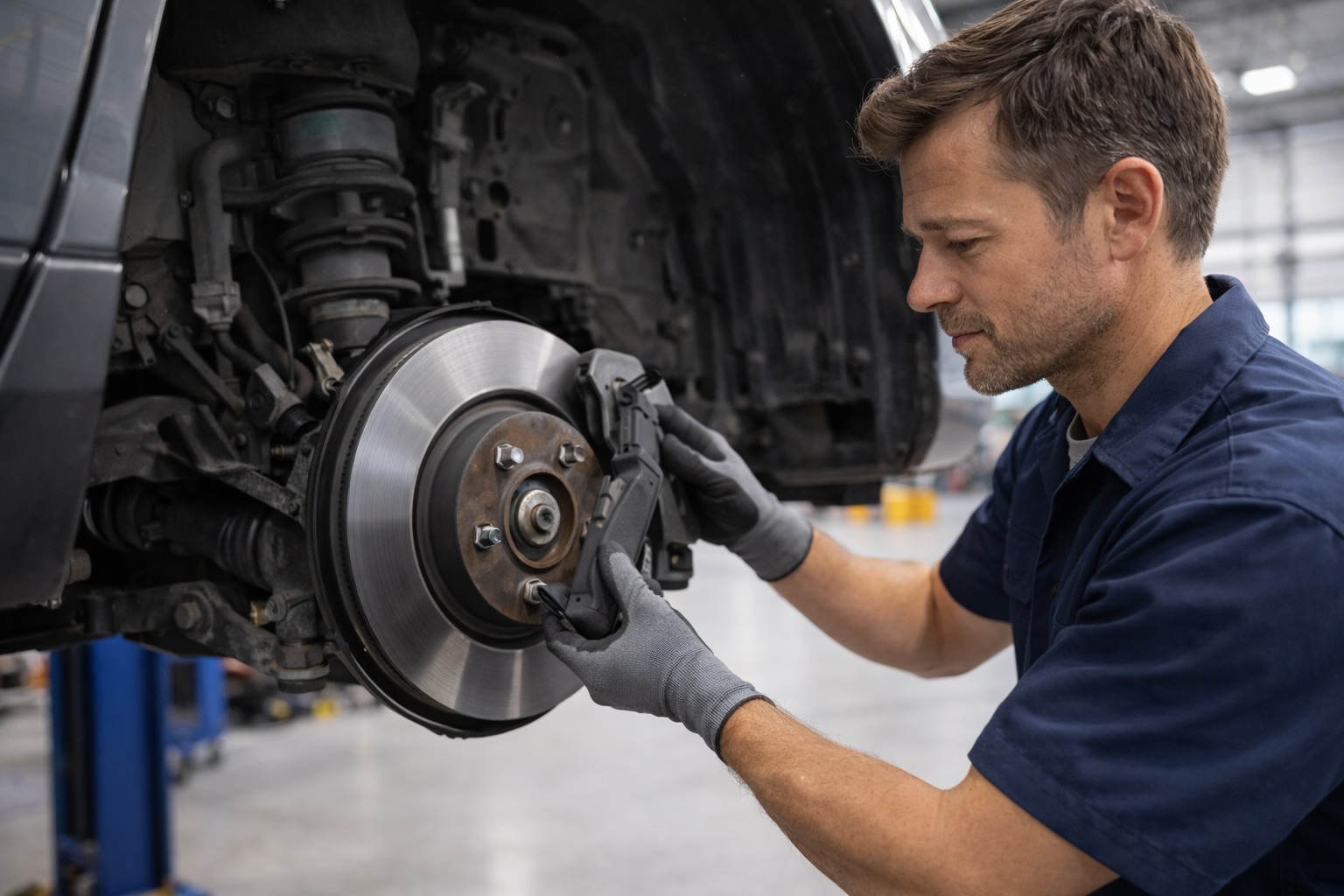 brake pad replacement cost mechanic replacing brake pads