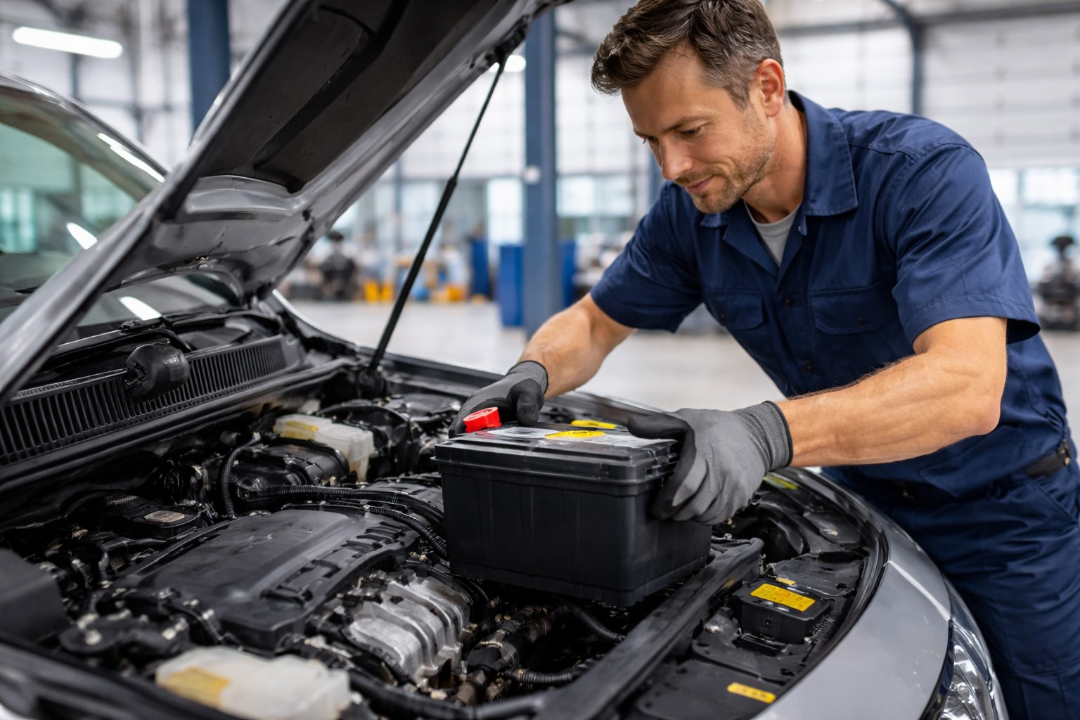car battery replacement cost united states mechanic installing battery