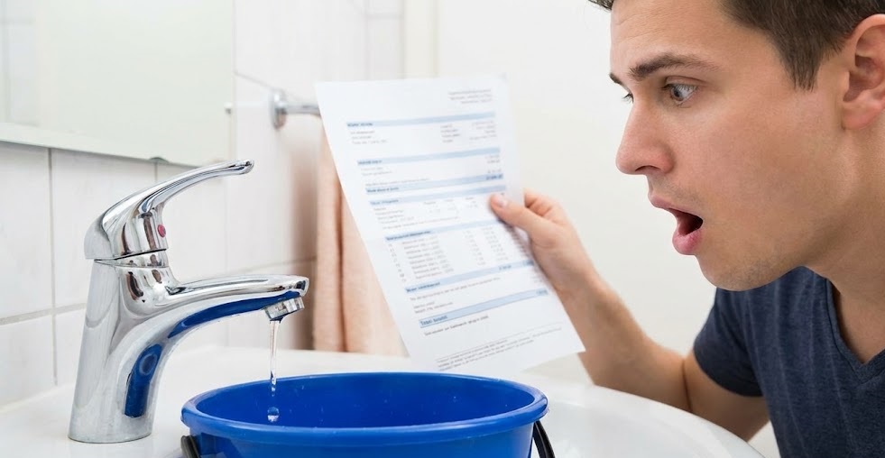Water bill showing increased monthly charges