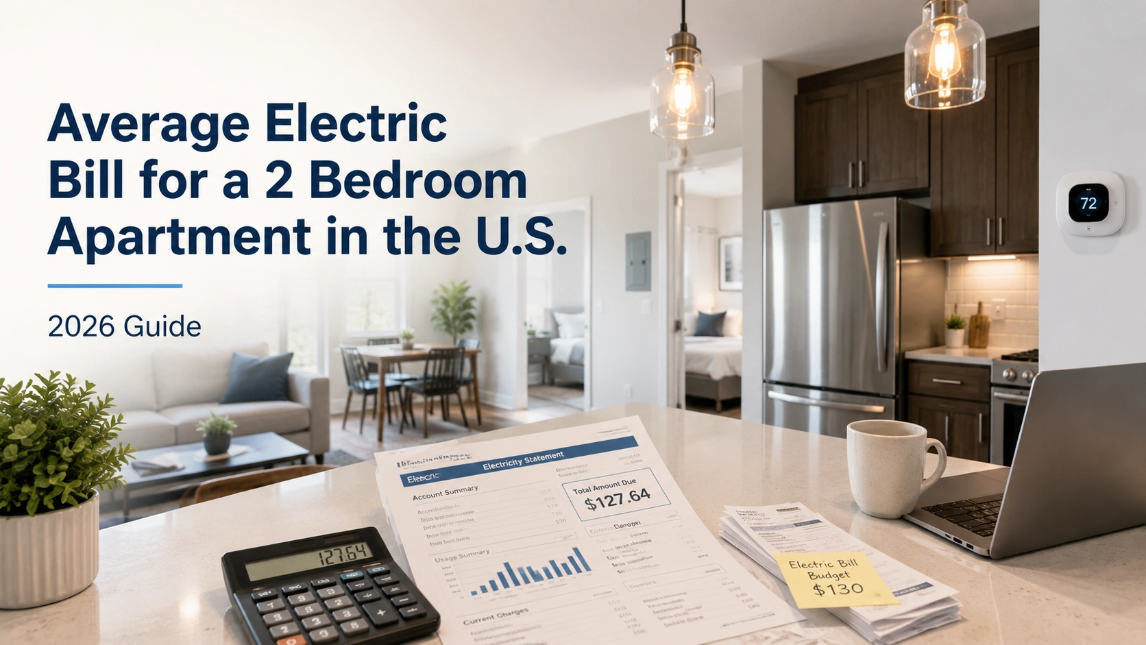 Average Electric Bill for a 2 Bedroom Apartment in the U.S. (2026 Guide) 2 Average Electric Bill for a 2 Bedroom Apartment in the U.S. (2026 Guide)